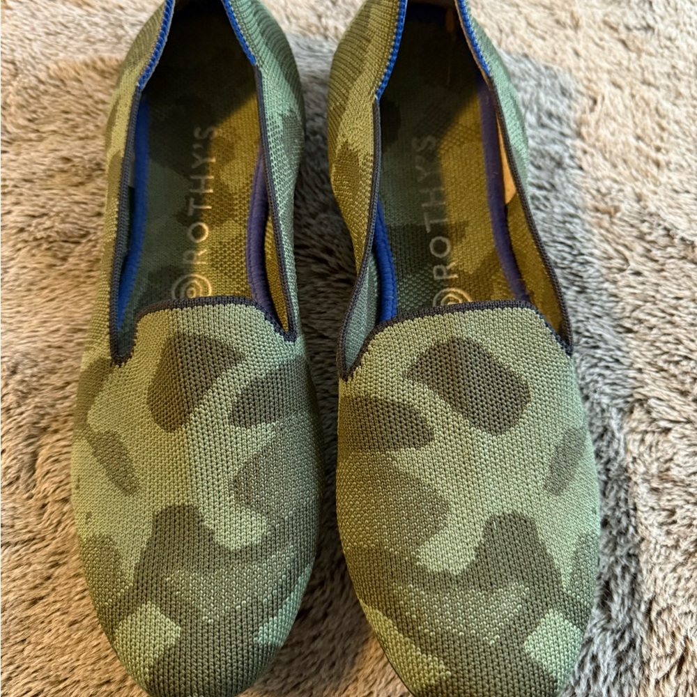Rothy's Camouflage Green Loafers